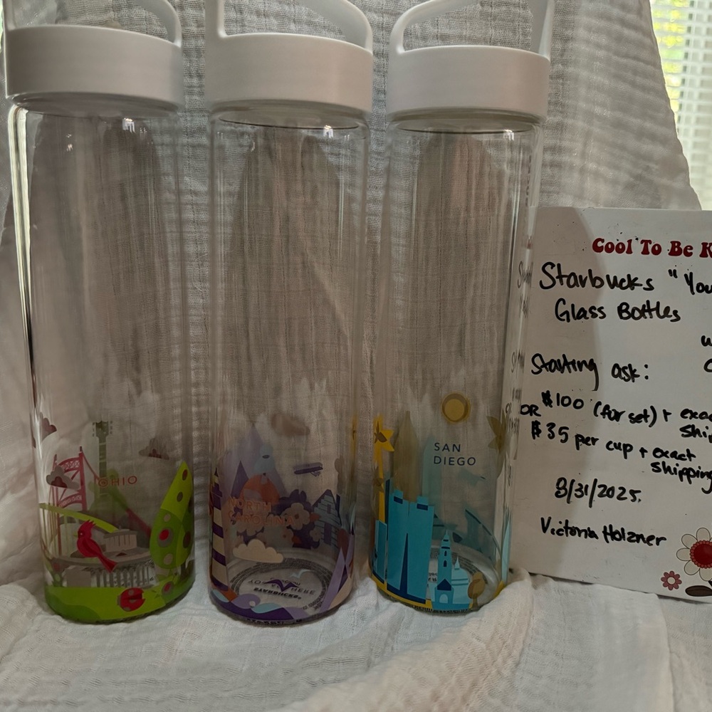 Discontinued Starbucks “You are Here” Glass Bottles